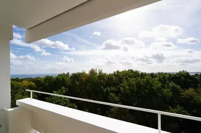 Ein Balkon oder eine Terrasse in der Unterkunft Ginys Meerblick Appartement