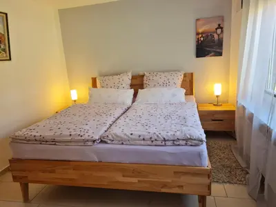 Ein Bett oder Betten in einem Zimmer der Unterkunft Ferienbucht Marina