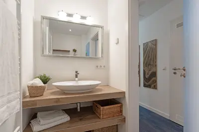 Ein Badezimmer in der Unterkunft Achtern Hoff
