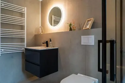 Ein Badezimmer in der Unterkunft Dat Krautacker Huus