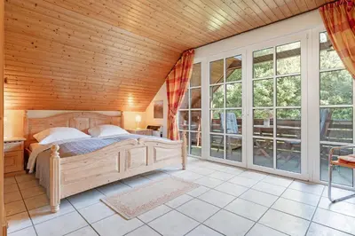 Ein Bett oder Betten in einem Zimmer der Unterkunft Ferienparadies Seeweg 16