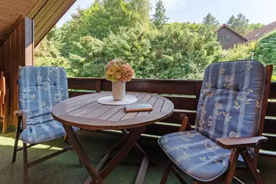 Ein Sitzbereich in der Unterkunft Ferienparadies Seeweg 16
