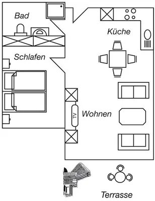Grundriss der Unterkunft Objekt-Nr 234 - Priwall - Mecklenburger Landstraße