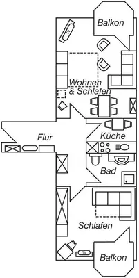 Grundriss der Unterkunft Objekt-Nr 64 - Priwall - Wiekstraße