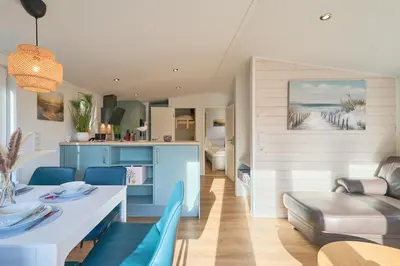 Küche/Küchenzeile in der Unterkunft Ostseecamp Ferienhaus 