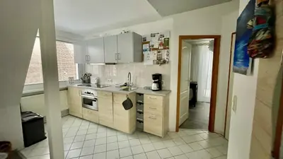 Küche/Küchenzeile in der Unterkunft Ferienwohnung Heimathafen