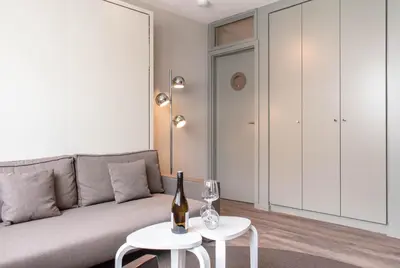 Ein Sitzbereich in der Unterkunft Ferienwohnung Sun & Stay - Timmendorfer Strand