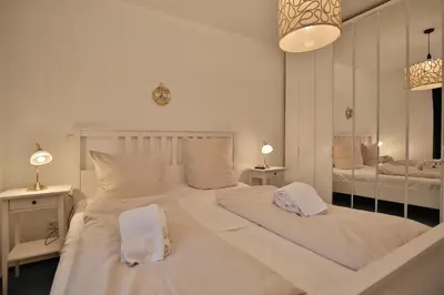 Ein Bett oder Betten in einem Zimmer der Unterkunft Haus Ostseeallee 10 Ostseeallee Appartement 68