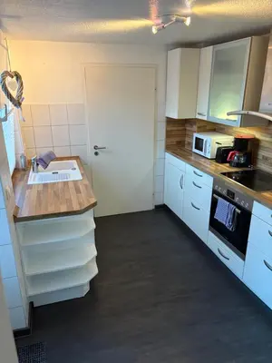 Küche/Küchenzeile in der Unterkunft Haus für Handwerker und Monteure
