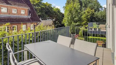 Ein Balkon oder eine Terrasse in der Unterkunft Objekt-Nr 196 - Priwall - Fliegerweg
