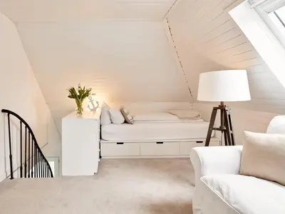 Ein Bett oder Betten in einem Zimmer der Unterkunft Techts Sommerhaus