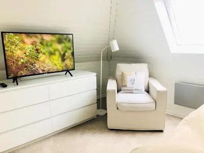 TV/Unterhaltungsangebot in der Unterkunft Techts Sommerhaus