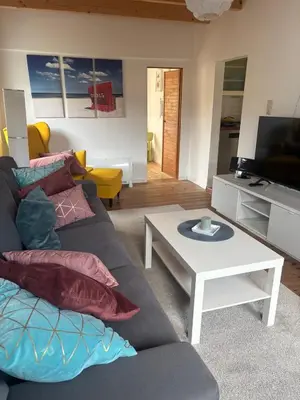 TV/Unterhaltungsangebot in der Unterkunft Familienfreundliches Ferienhaus am Priwallstrand