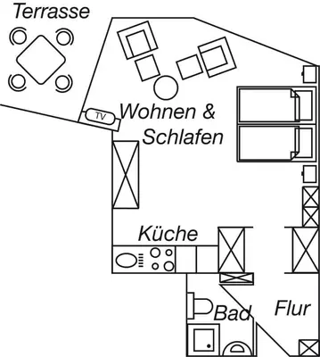 Grundriss der Unterkunft Objekt-Nr 10 - Strand - Kaiserallee