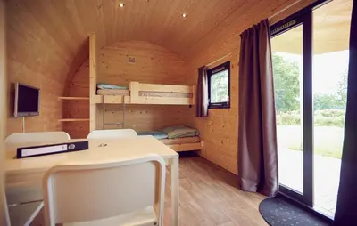 TV/Unterhaltungsangebot in der Unterkunft Süsel Seeparx Ferienhaus Wakehouse