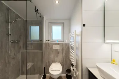 Ein Badezimmer in der Unterkunft Ostseecamp Ferienhaus 
