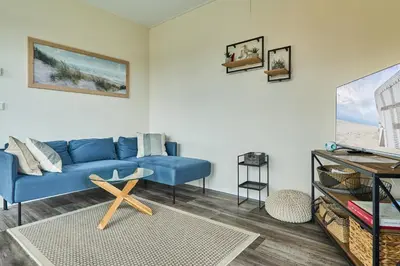 Ein Sitzbereich in der Unterkunft Süsel Seeparx Ferienhaus Delphin