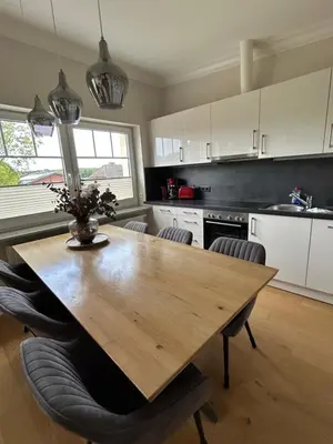Küche/Küchenzeile in der Unterkunft Ferienwohnung Wiesenblick - Dorfidylle zwischen Hamburg und Lübeck