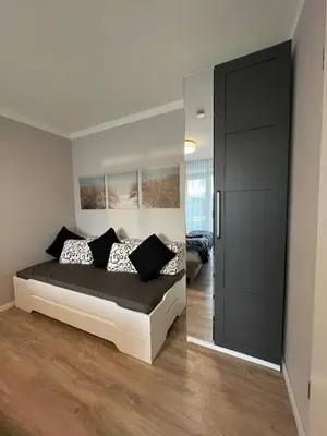 Ein Bett oder Betten in einem Zimmer der Unterkunft Godewindpark Deluxe-Suite 2-15