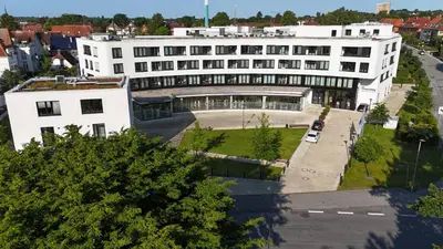 Das Gebäude in dem sich die Ferienwohnung befindet