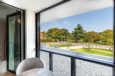 Ein Balkon oder eine Terrasse in der Unterkunft Godewindpark Deluxe-Apartment 1-08