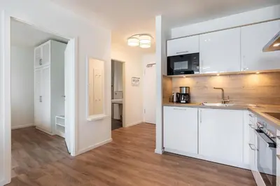 Küche/Küchenzeile in der Unterkunft Godewindpark Deluxe-Suite 2-09