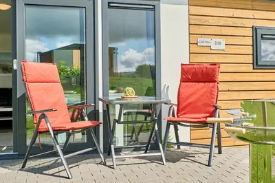 Grundriss der Unterkunft Süsel Seeparx Ferienhaus Seewind mit Zaun