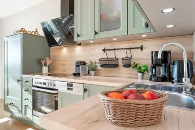 Küche/Küchenzeile in der Unterkunft Panoramic Loft mit Meerblick