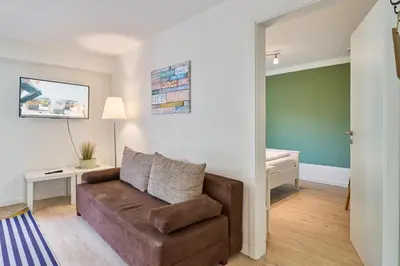 Ein Sitzbereich in der Unterkunft Süsel Seeparx Ferienwohnung Seeblick