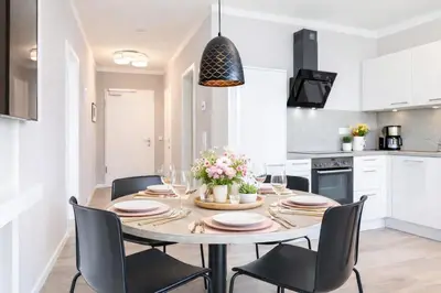 Küche/Küchenzeile in der Unterkunft Godewindpark Deluxe-Suite 2-03