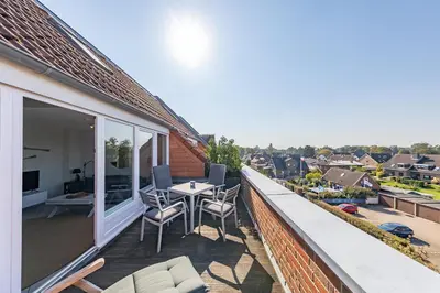 Ein Balkon oder eine Terrasse in der Unterkunft Heimathafen