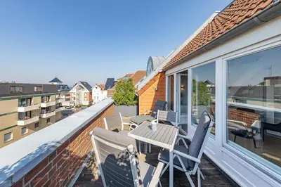 Ein Balkon oder eine Terrasse in der Unterkunft Heimathafen