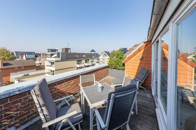 Ein Balkon oder eine Terrasse in der Unterkunft Heimathafen