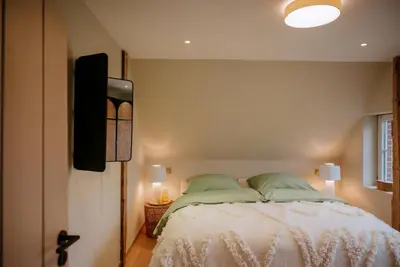 Ein Bett oder Betten in einem Zimmer der Unterkunft Design Hideaway On The Lauenburg Lake District