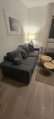 Ein Sitzbereich in der Unterkunft Ferienwohnung Horsti