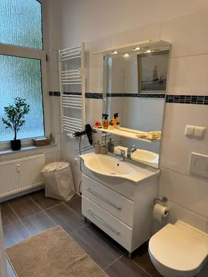Ein Badezimmer in der Unterkunft An der Marienbrücke 1OG