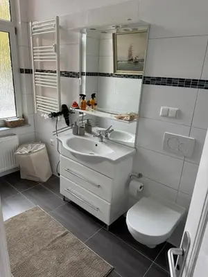 Ein Badezimmer in der Unterkunft An der Marienbrücke 1OG