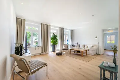 Ein Sitzbereich in der Unterkunft Wohlfühlen in Scharbeutz-Gleschendorf Komfort für 4