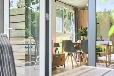 Ein Balkon oder eine Terrasse in der Unterkunft Dat schnieke lütte Huus