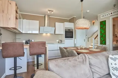 Küche/Küchenzeile in der Unterkunft Ferienwohnung Ocean House