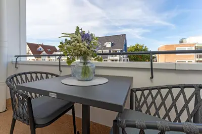 Ein Balkon oder eine Terrasse in der Unterkunft Hansa 3 Hansa-Küstenidyll