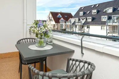 Ein Balkon oder eine Terrasse in der Unterkunft Hansa 3 Hansa-Küstenidyll