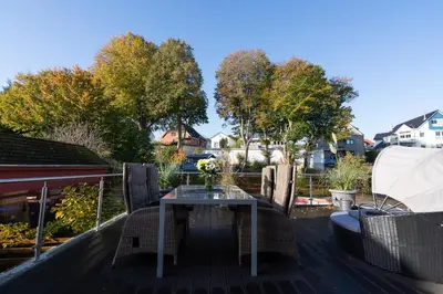 Ein Garten an der Unterkunft Ferienwohnung 