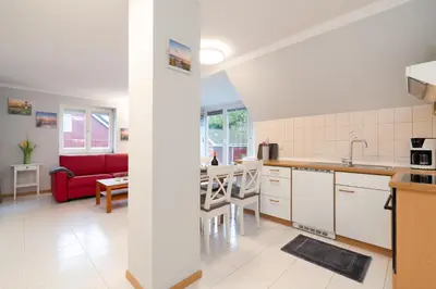Küche/Küchenzeile in der Unterkunft Ferienwohnung 