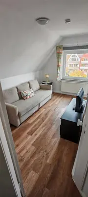Ein Sitzbereich in der Unterkunft Ankerplatz Lichtblick