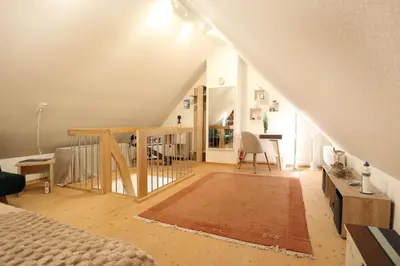Ein Bett oder Betten in einem Zimmer der Unterkunft Barendorf Padua Ferienwohnung