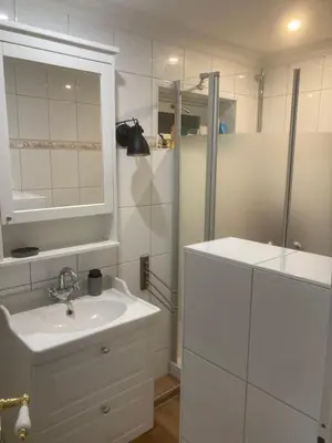 Ein Badezimmer in der Unterkunft Sand & Meer Sierksdorf