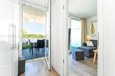Ein Balkon oder eine Terrasse in der Unterkunft Promenadenvilla 03 Wohnung 02