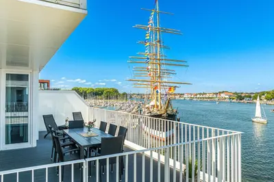 Blick auf einen Fluss in der Nähe der Ferienwohnung