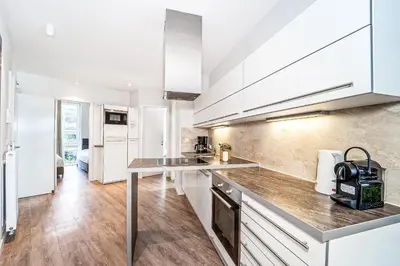 Küche/Küchenzeile in der Unterkunft Promenadenvilla 03 Wohnung 04